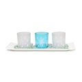 Elegant Designs Winter Wonderland Candle Set of 3, Blue Frost HG5000-FBL